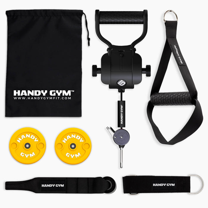 Handy Gym GO (Taşınabilir multi fonksiyonel fitness ve vücut geliştirme 18-35 kg dirençli cable crossover aleti)