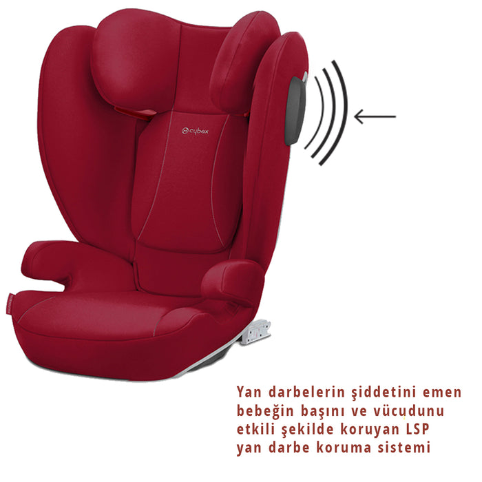 Cybex Solution B2 fix Plus (dynamic red) <br> (Adac ödüllü isofixli çocuk oto koltuğu 15-50 kg)