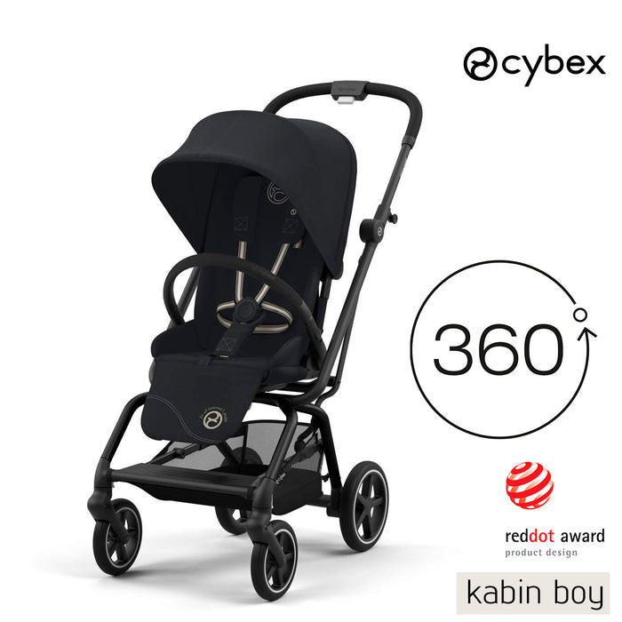 (ocak 2025 teslim) Cybex Eezy S Twist+2 (magic black) <br> (kabin boy 360 derece dönen bebek arabası)