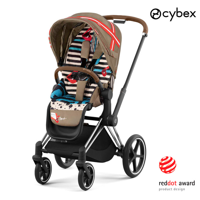 Cybex Priam (chrome brown-özel seri One Love) <br> (ikonik lüks bebek arabası)